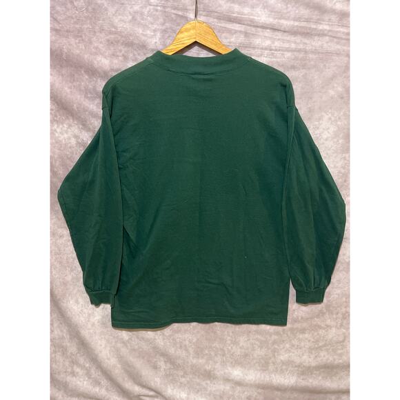 VINTAGE 90s Green Bay Packers Long Sleeve T-Shirt Made in USA size L - Picture 2 of 3